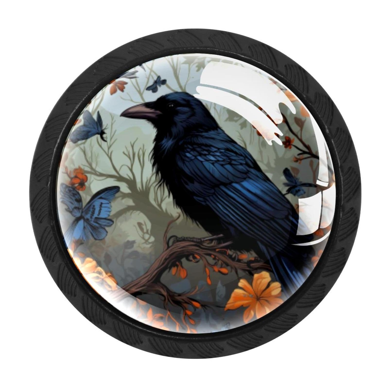 Chenzzzz Multicolored 20 4 Pack Crow Kitchen Cabinet Knobs Drawer Knobs Door Dresser Handles For Personalized Gifts Great For Any Occasion