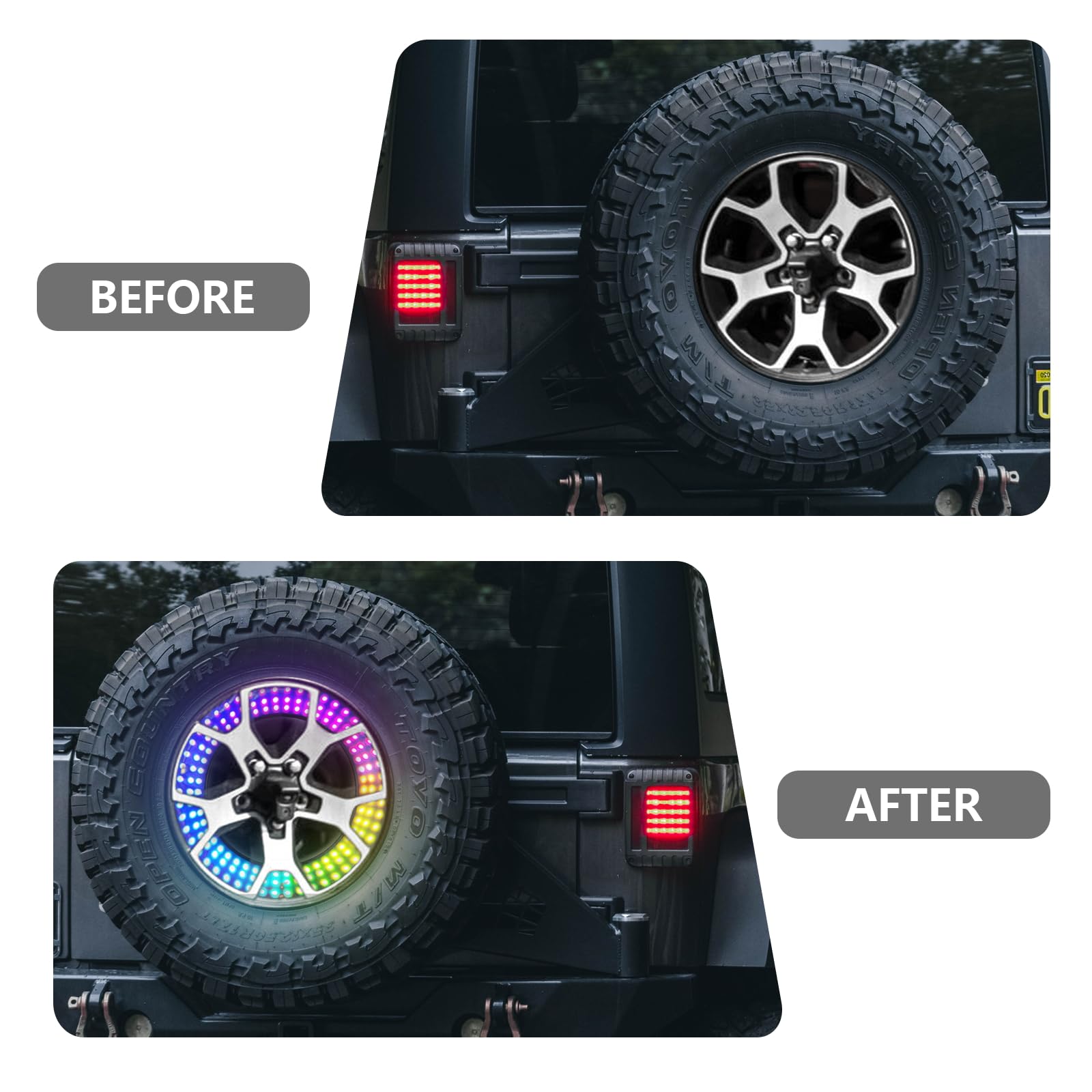 14" LED Third Spare Tire Brake Light Wheel Lamp Ring For 07-18 - Foto 7