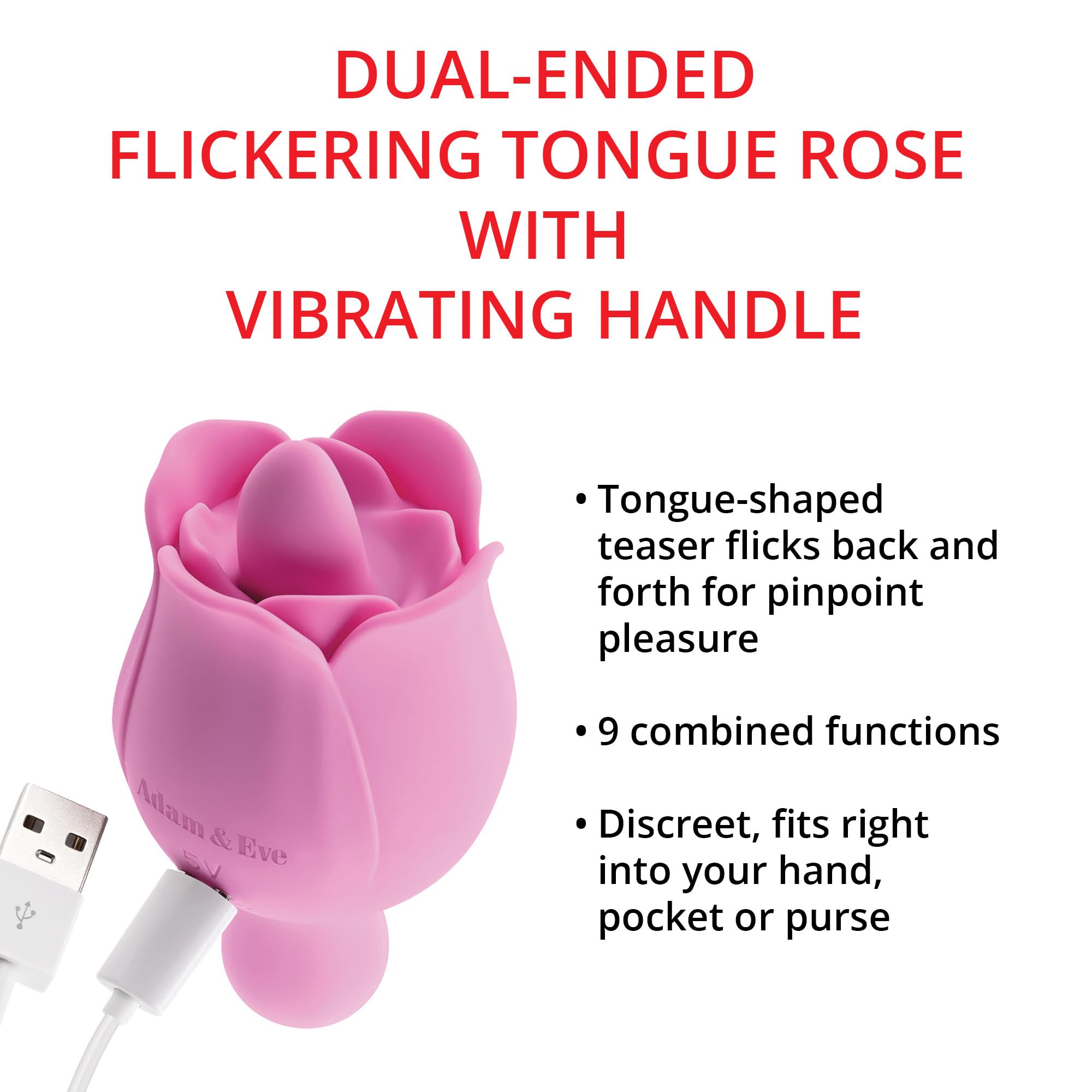 Amazon.com: Adam & Eve Eve's Ravishing Suction Rose Clitoral Stimulator 10  Suction and Vibration Modes Rechargeable Silicone Rose Sex Toy for Women  Adult Gift Pocket Sized Oral Stimulation Discreet Pleasure : Health
