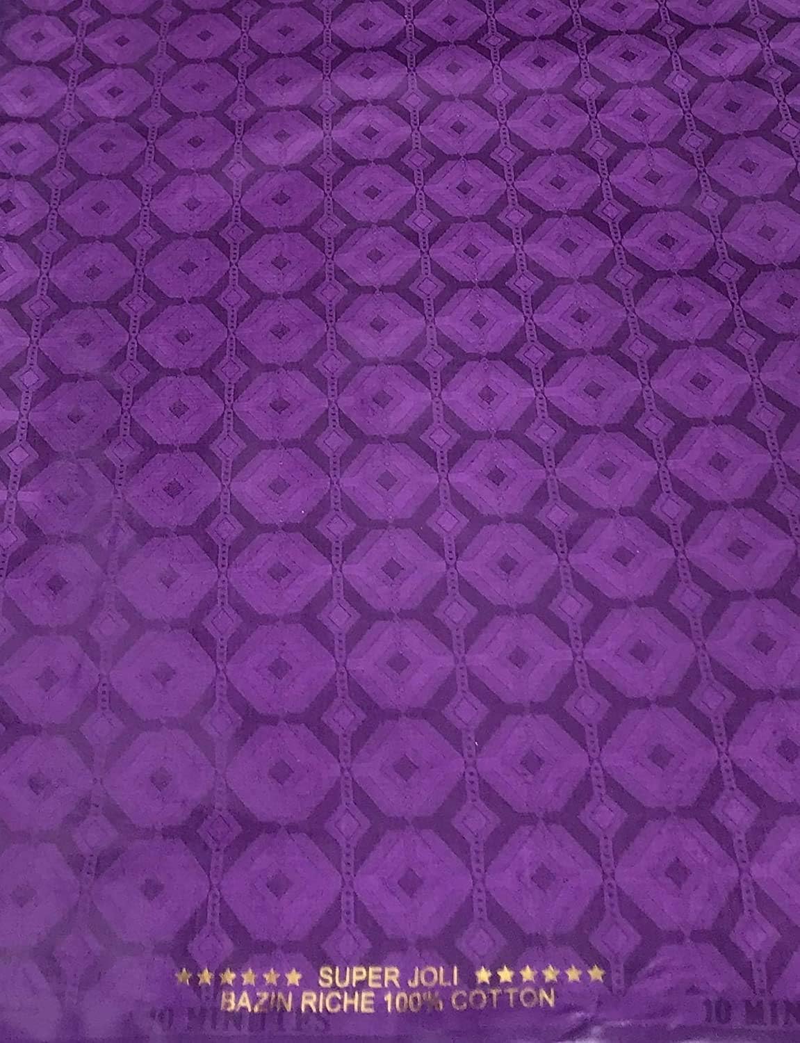 VIP GOLD ORIGINAL BAZIN RICHE BROCADE AFRICAN GARMENT FABRIC PREMIUM QUALITY WHOLE 5 METERS 100% COTTON
