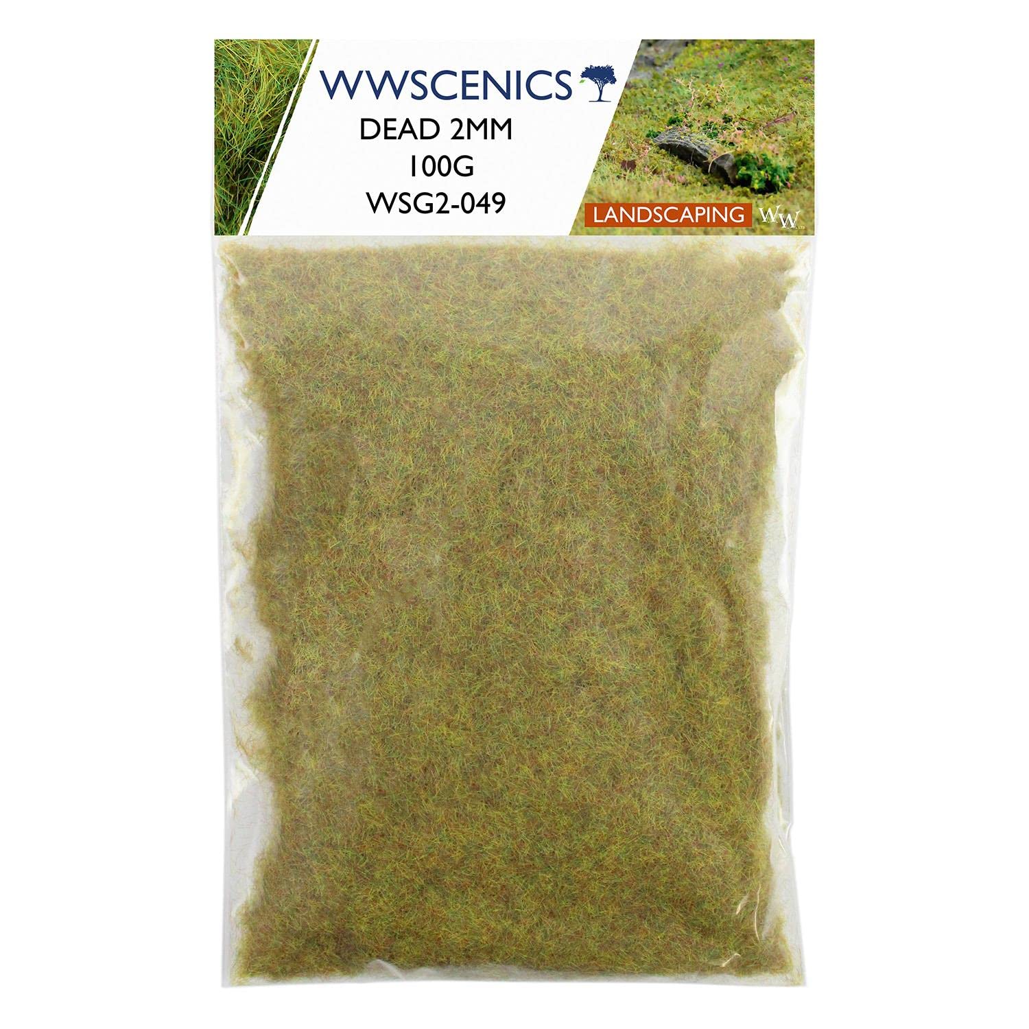 WWS War World Scenics WWScenics | 2mm Dead Static Grass | 100g | WSG2-049 | Realistic Model Scenery Material