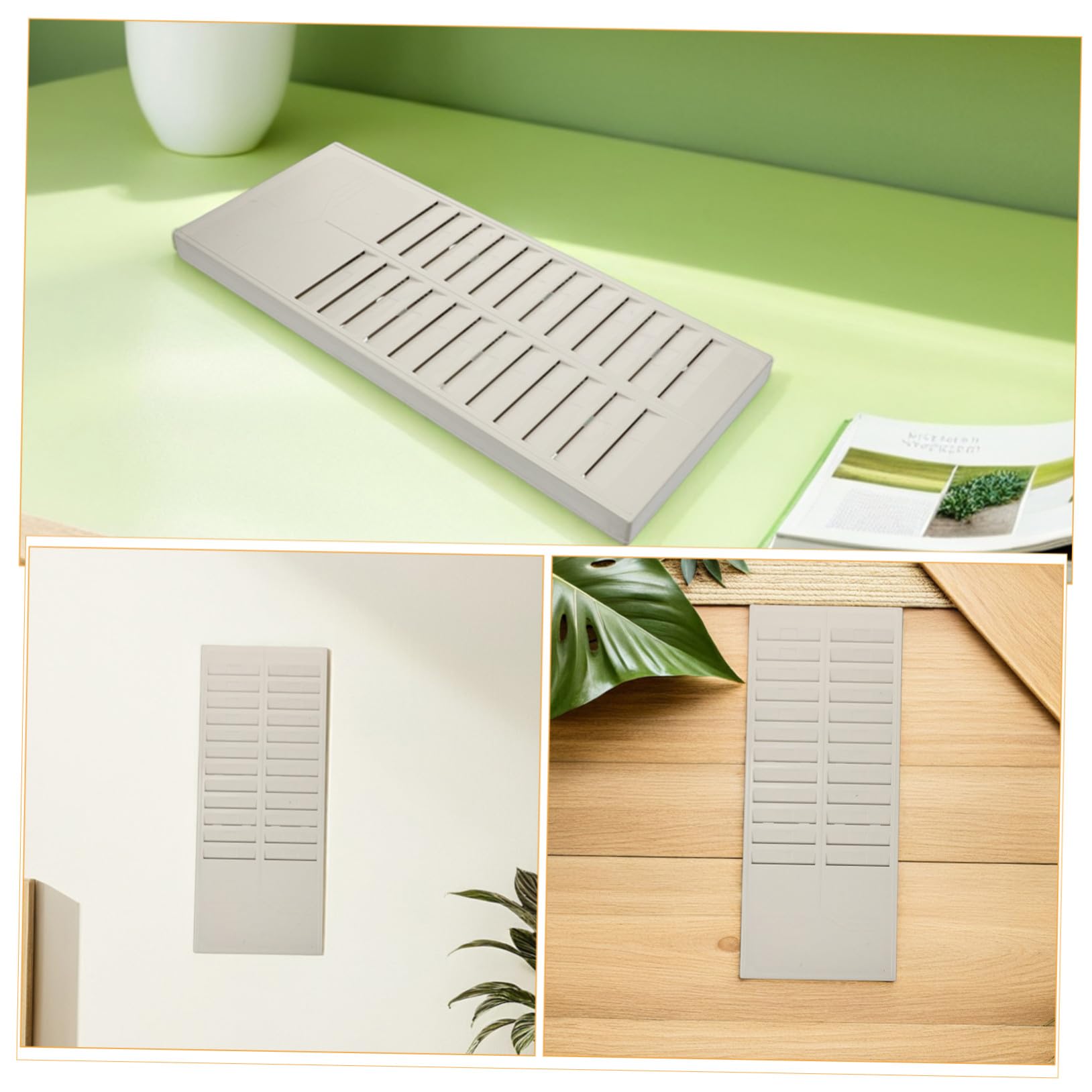 2 Pezzi Supporto Porta Badge da Parete e Scrivania con Scomparti Organizer in Materiale Sintetico per Schede Presenze e Buste Paga Porta Cartellini Ufficio Robusto e Facile da