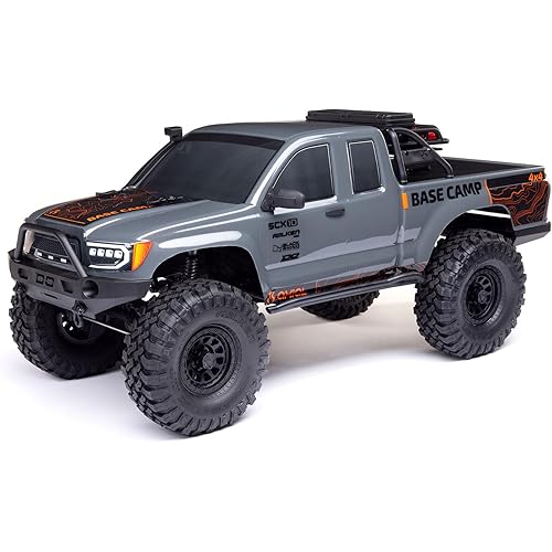 Axial RC Truck 1/10 SCX10 III Base Camp 4X4 Rock Crawler Brushed RTR (Battery and Charger Not Included), Gray, AXI-1375T2
