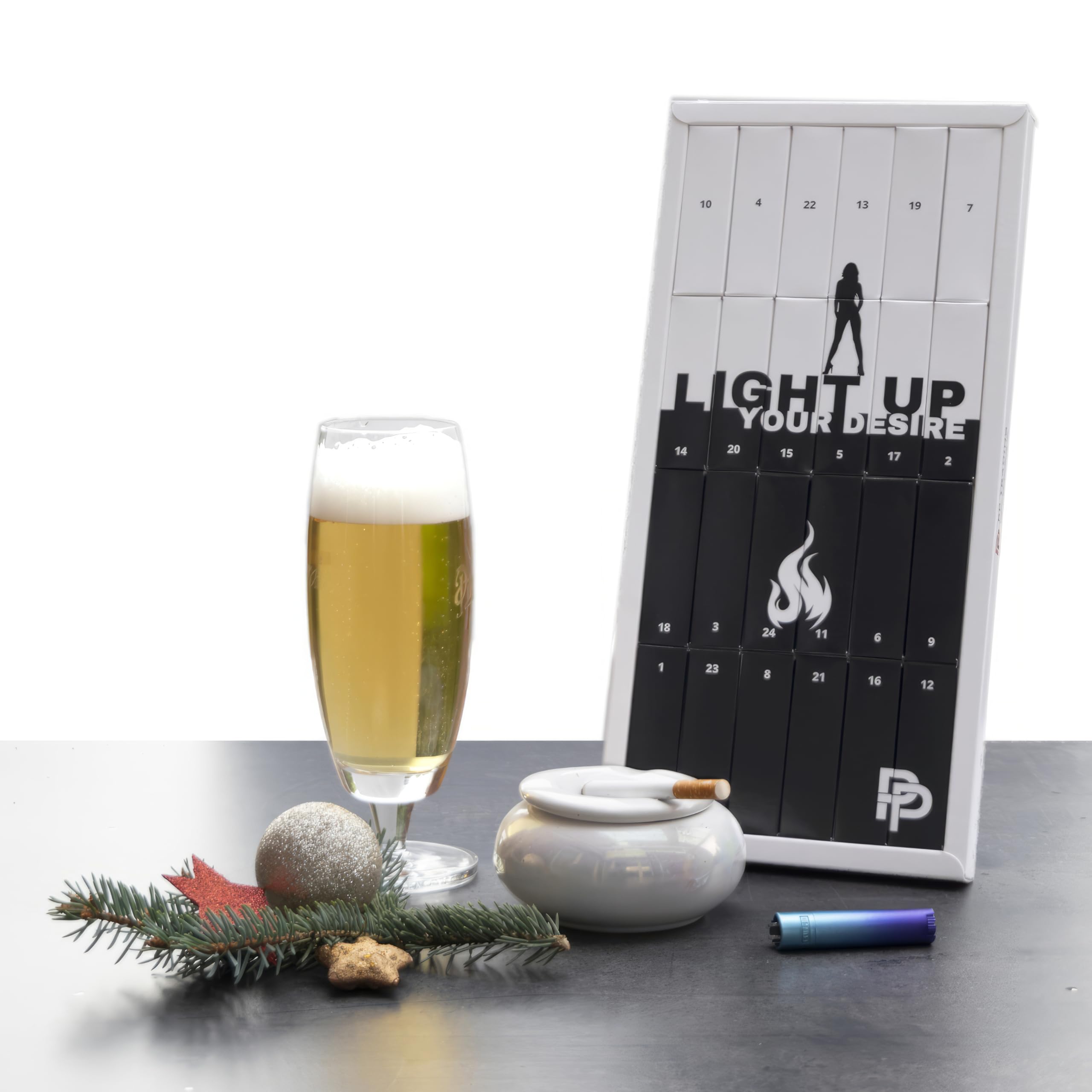Clipper Adventskalender mit 24 erotischen original Clipper Feuerzeugen – Perfekt für Fans Sammler!