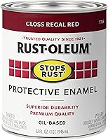 Vista 27 de Rust-Oleum 7770502-2PK - Pintura anti-óxido para aplicación con brocha, cuarto de galón, almendra brillante, (paquete de 2)