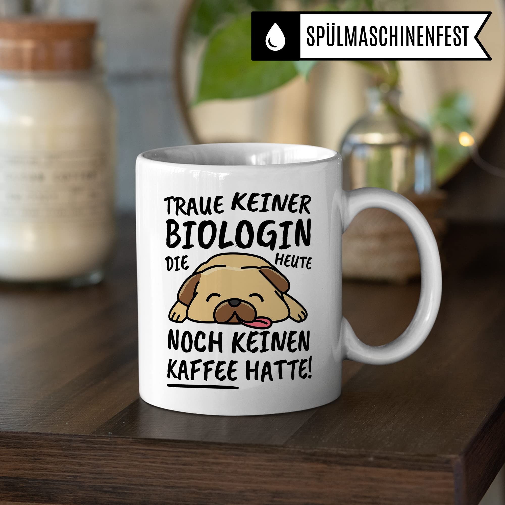 Tasse De Biologine Humoristique - Cadeau Professionnel - Avec Inscription En Allemand - Idée Cadeau - Biologie - Naturelle - Scientifique Naturelle - Tasse à Thé