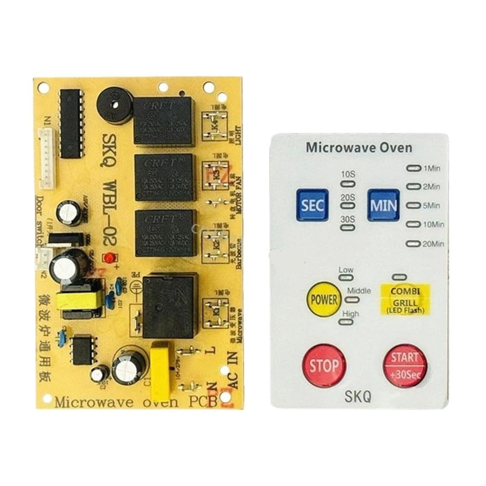 Circuit imprimé micro-ondes 517C pour réguler la commande générale