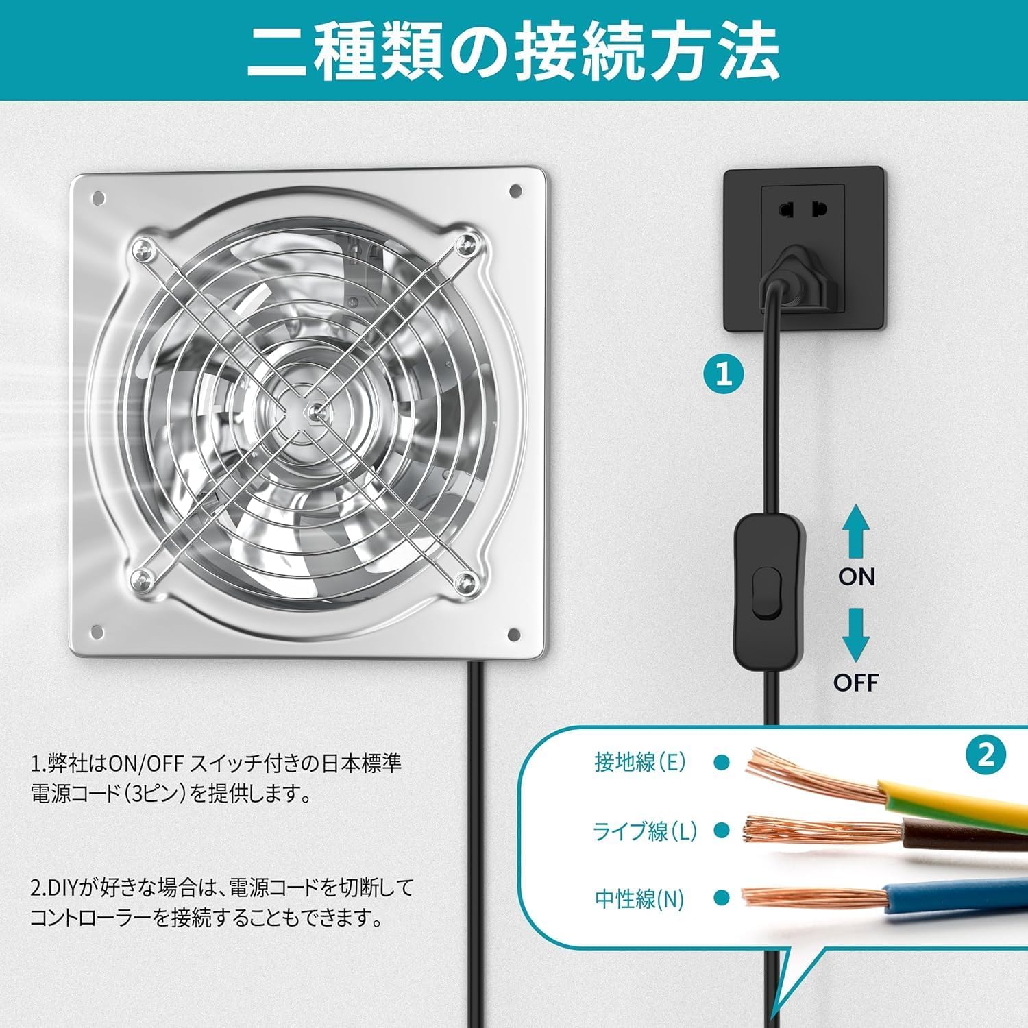 Amazon.co.jp: Okryain 換気扇 150mm ダクト用換気扇 風量525m³/h 中間