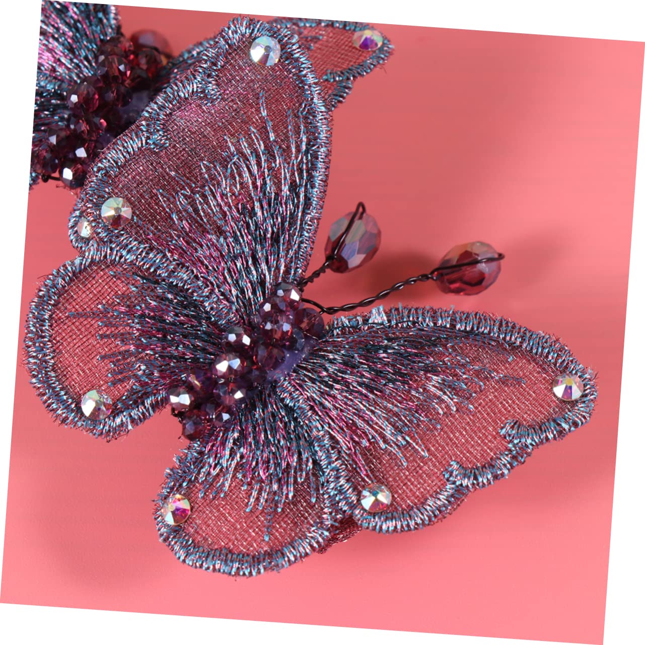 minkissy 3piezas Horquilla De Bordado Para Mujer Pinza De Color Púrpura Clip Elegante y Resistente Para Cabello Fino o Grueso Accesorio De Peinado Único