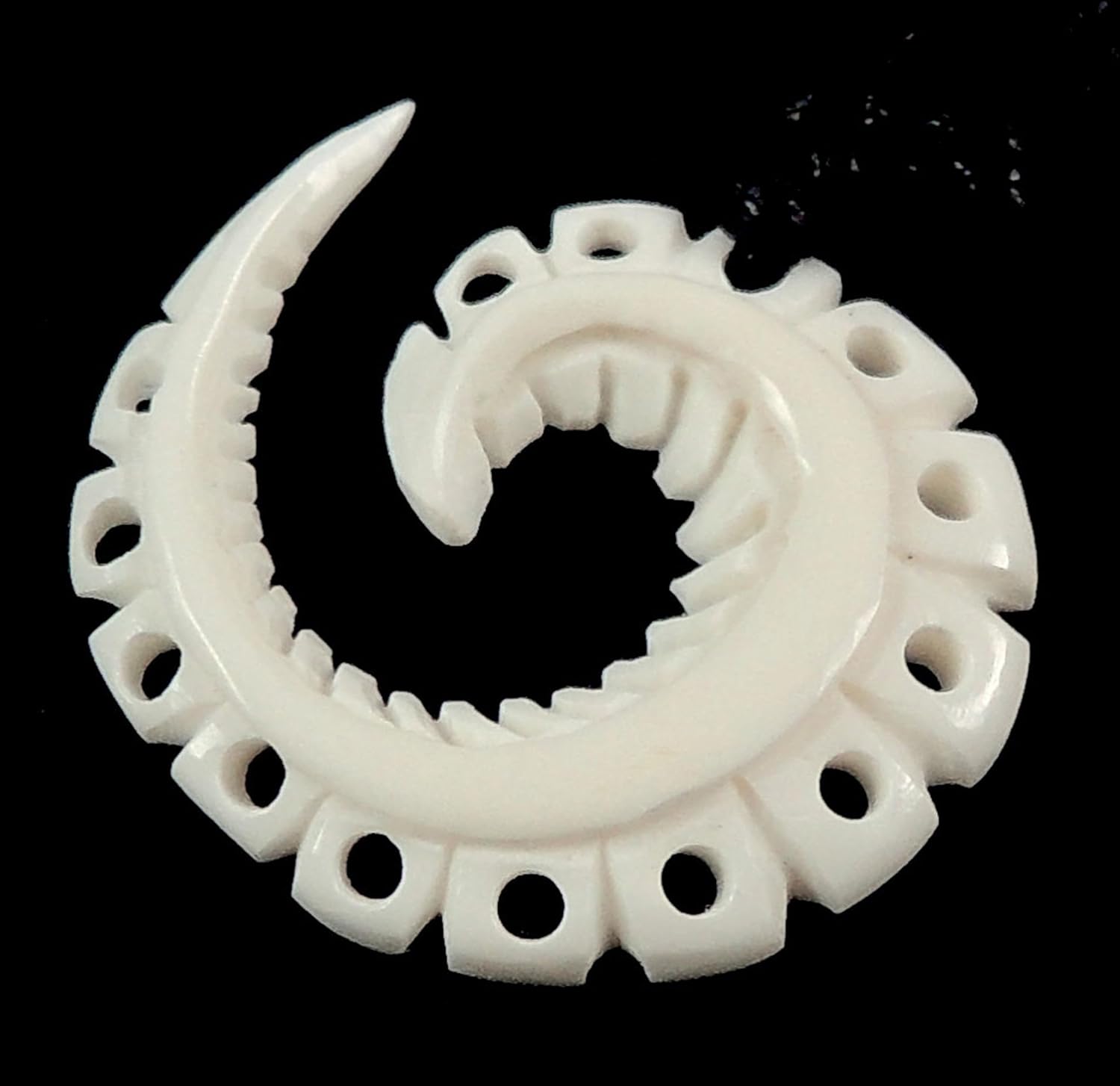 Bone Necklace, Hand Carved Maori Open Koru Peace Pendant Cord Necklace Handmade Women Men Bone Jewelry FA323 - Image 3