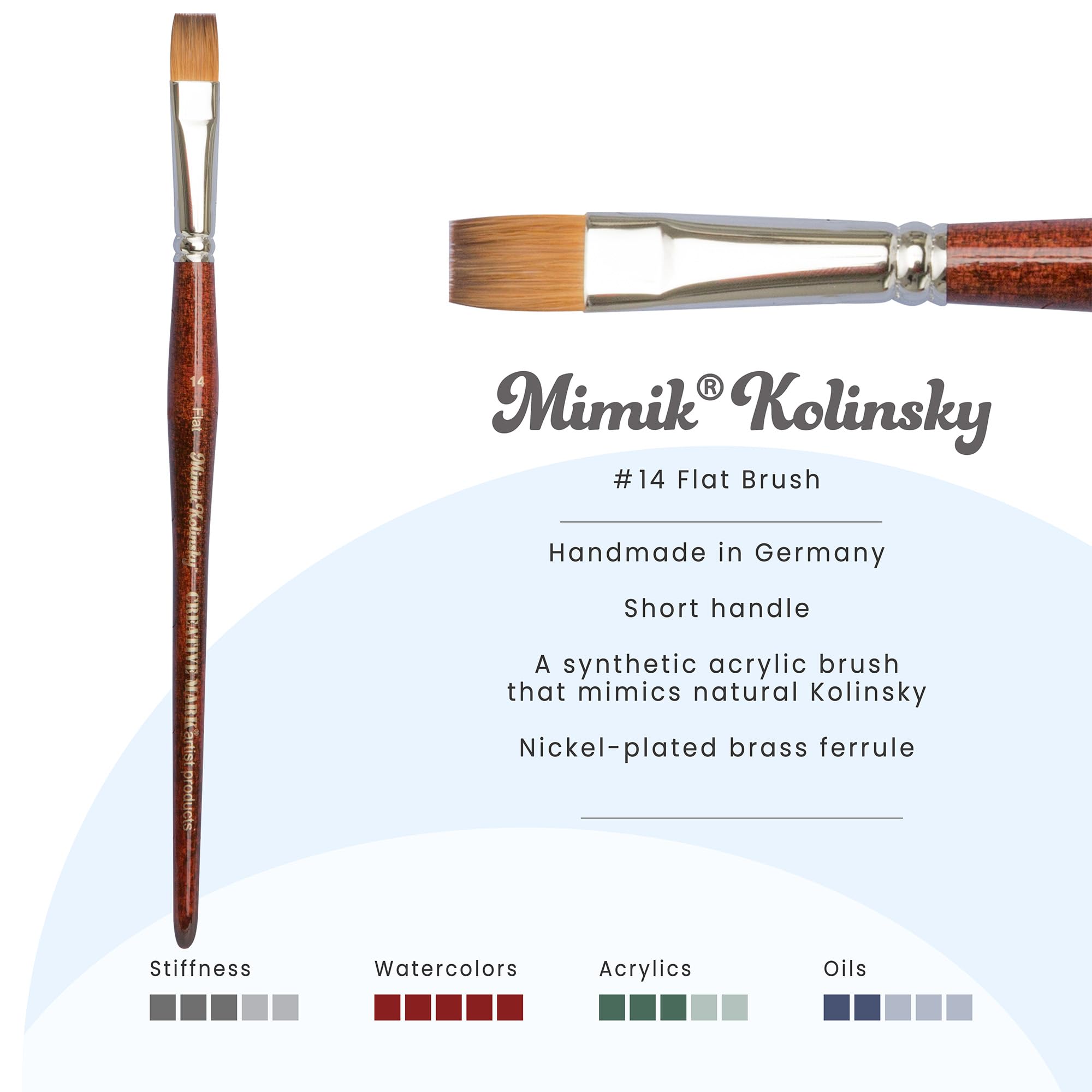Amazon.com: Creative Mark Mimik Kolinsky Watercolor Brush - # 14