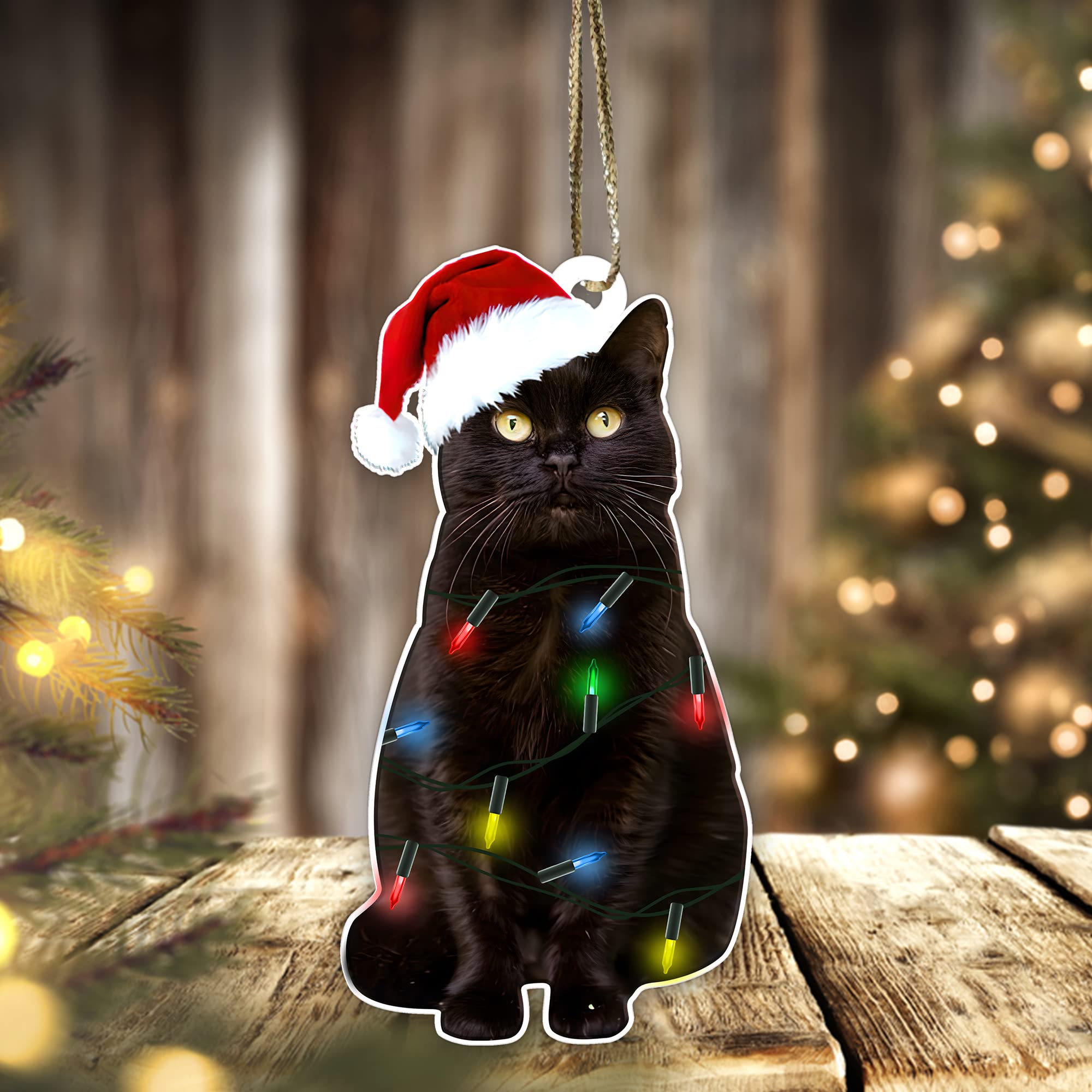Amazon.co.jp: Crazytops黒猫のクリスマスオーナメント - 黒猫