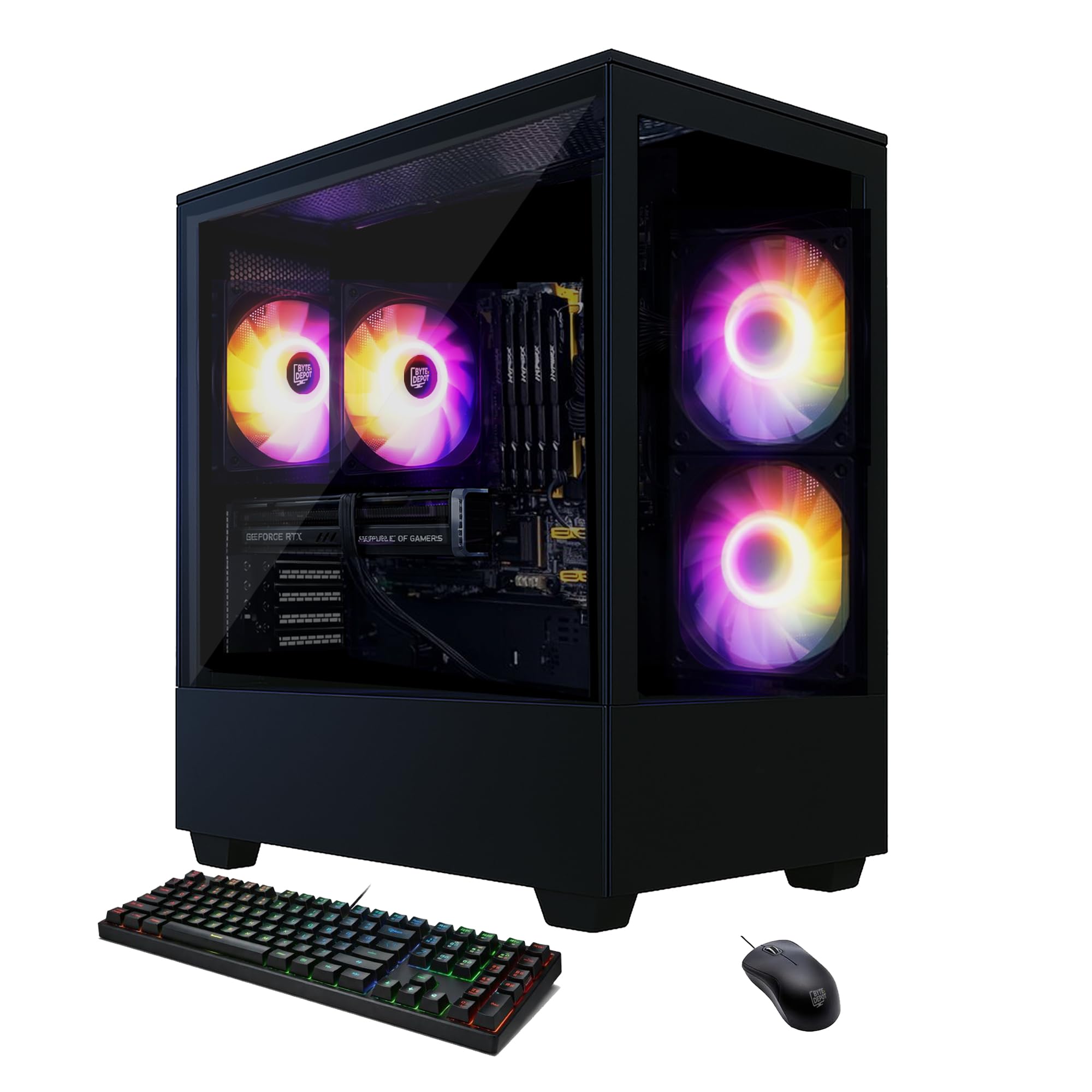 BYTE DEPOT Gamer Master Gaming Desktop PC - Intel Core i7, 32GB RAM, 1TB Ultra-Fast SSD, GeForce RTX 3050 6GB GDDR6, WiFi 6 Ready & Windows 11 Pro