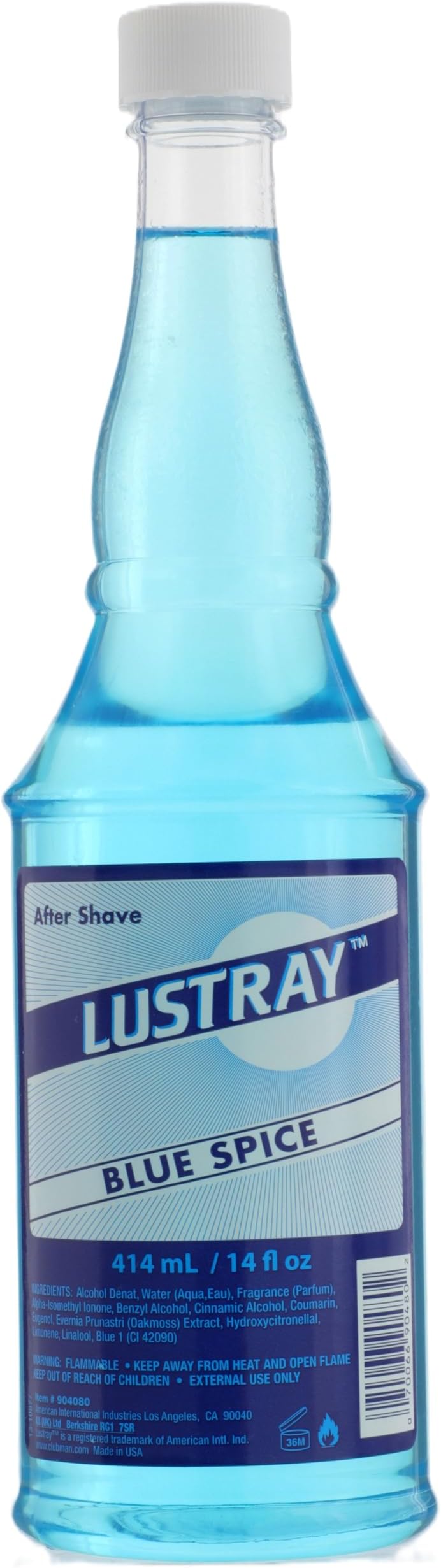 Lustray Blue Spice After Shave Lotion, 14 fl oz