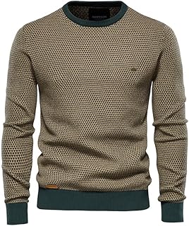 Suéteres masculino trico Suéteres masculino de malha manga longa manga quente e fluxo suéter de malha diamante