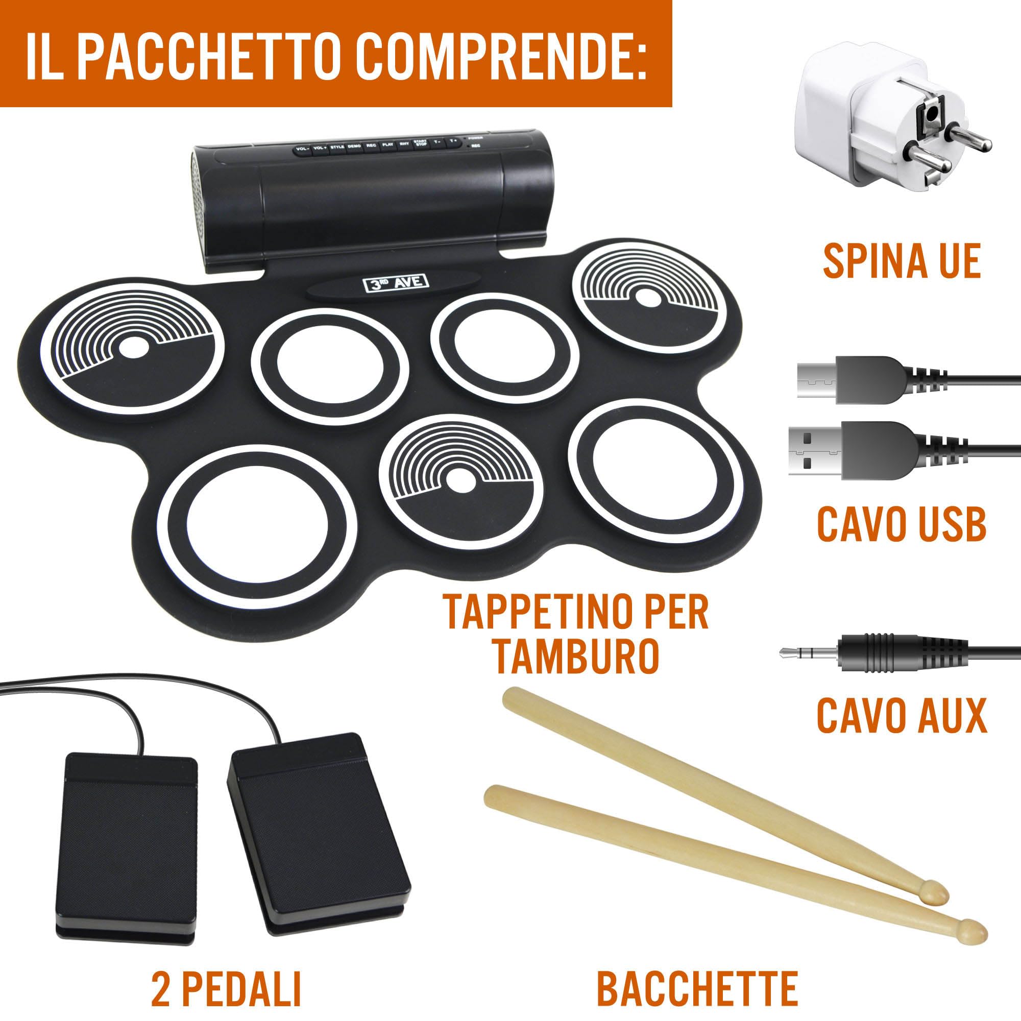 3rd Avenue Kit da Batterie Arrotolabile