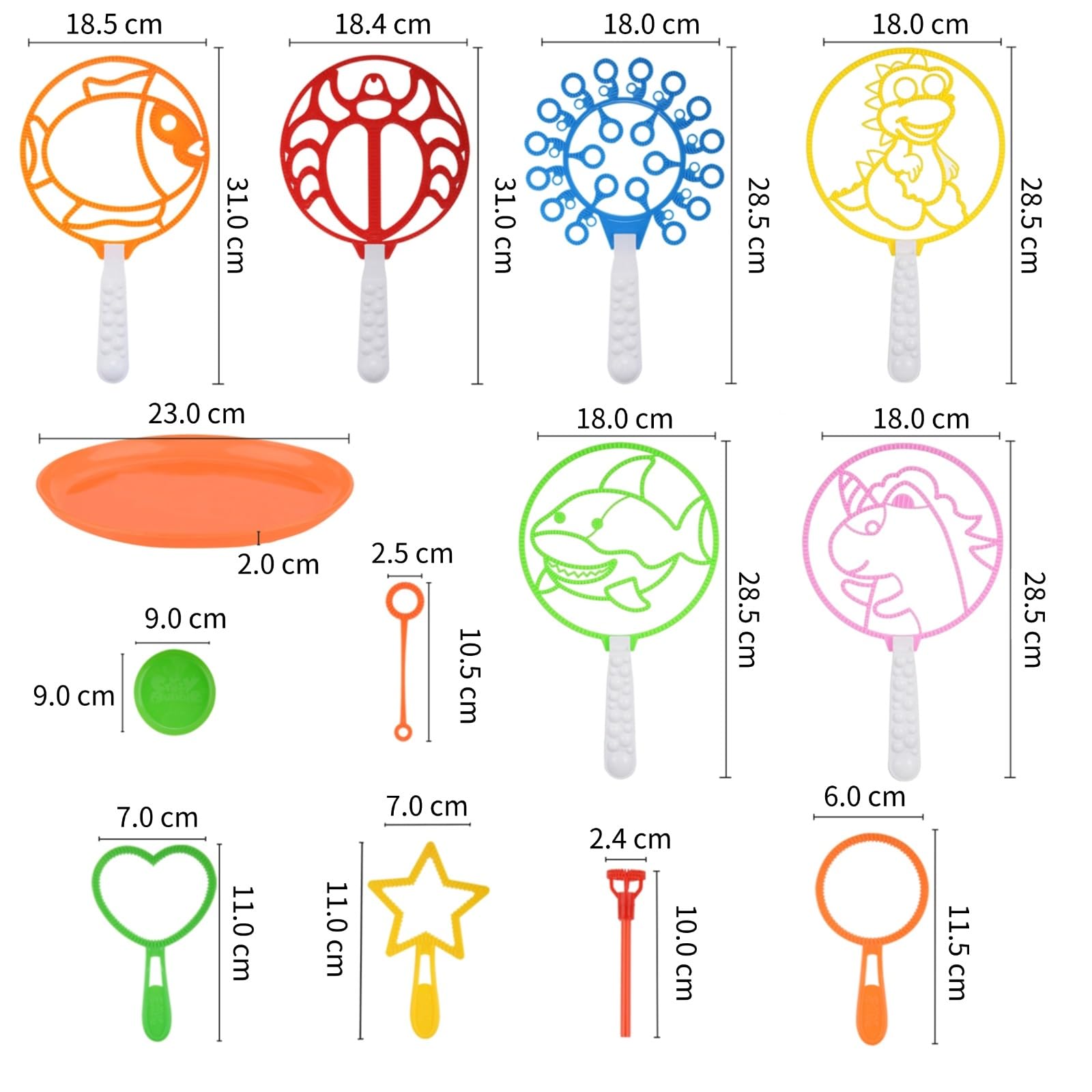 Itoyx 20-teiliges Seifenblasenstäbe-Set – Tiermotive, 16 Stäbe & 4 Schalen, Große Riesen-Seifenblasen Für Kinder, Sommer & Outdoor
