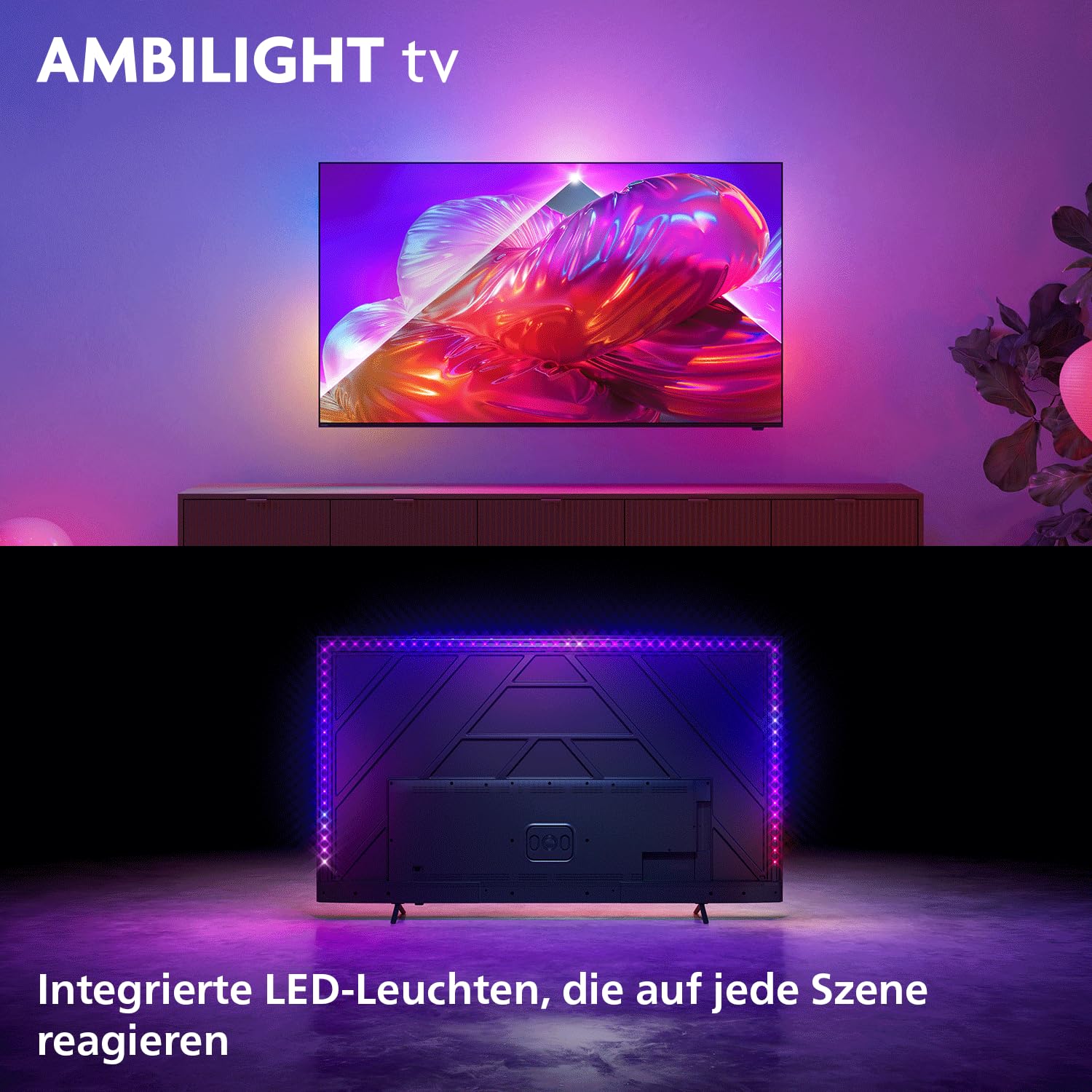 PHILIPS Ambilight TV 75PQS9011/12 75 Zoll 4K QLED Smart-TV | Pixel Precise Ultra HD, Titan OS, Dolby Atmos Sound