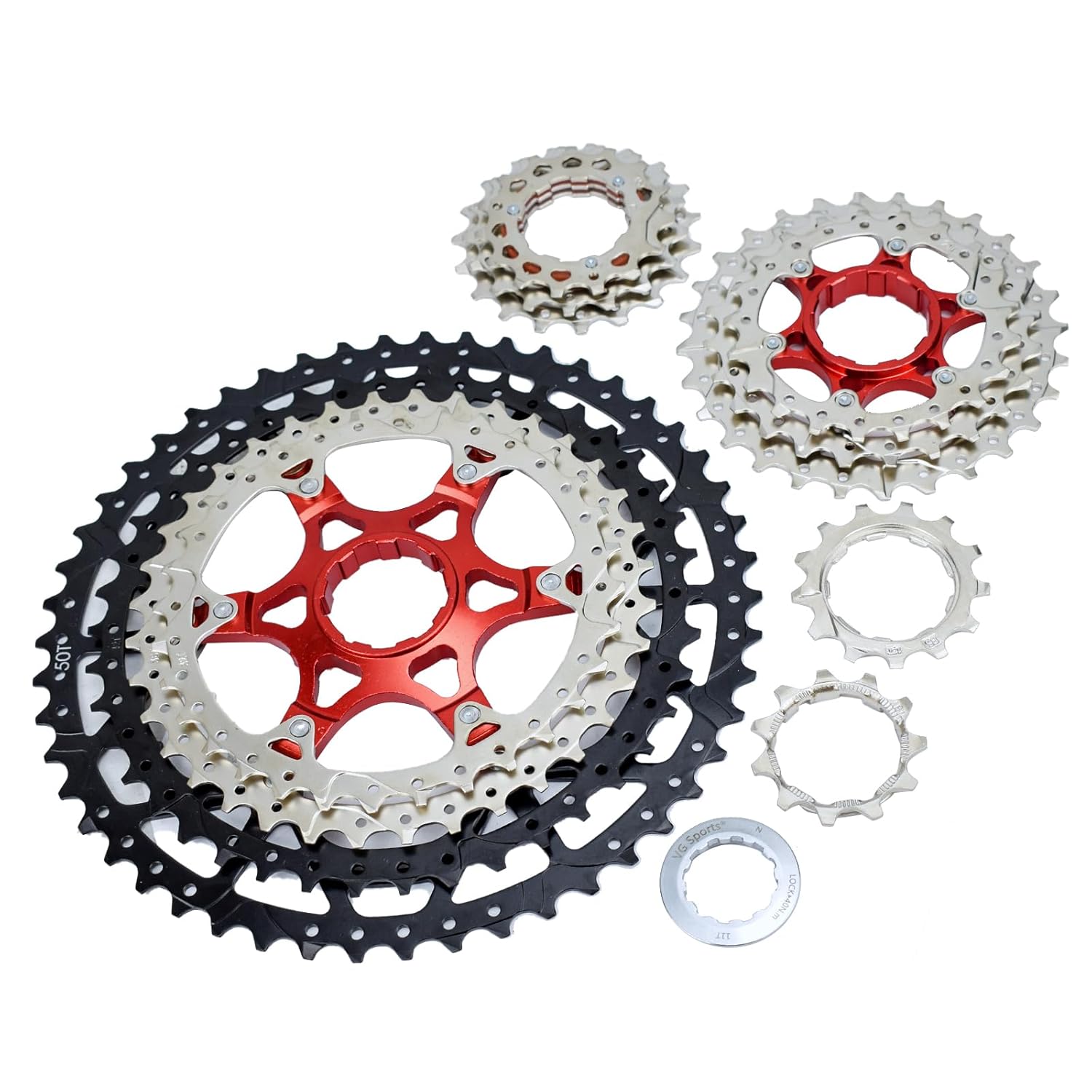 VG Sports 12 Speed MTB Groupset Bike Chain 11-50T Cassette 1x12 Speed Rear Derailleur& Shifter (12S 11-50T Set)