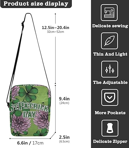 Miniatura 3 de Happy St Messenger Bag for Women Men Crossbody Shoulder Bag Small Crossbody Bags Over The Shoulder Bag with Adjustable Strap for Cycling Hiking