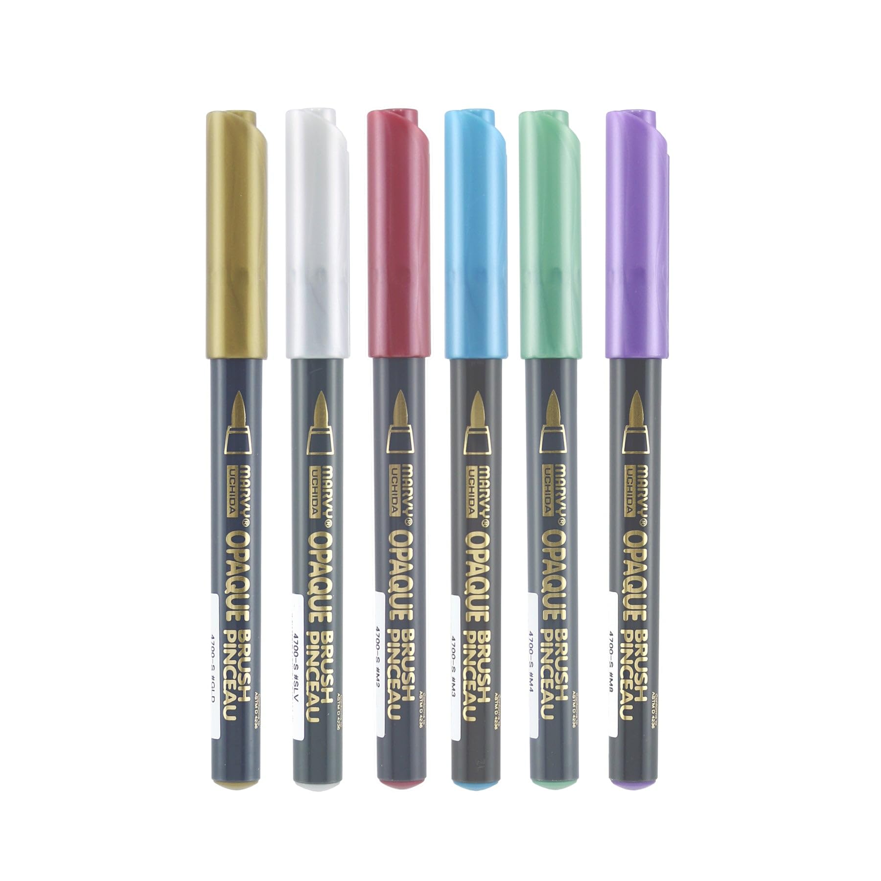 UCHIDA Opaque Brush, Metallic Blue, Office and Art Supplies