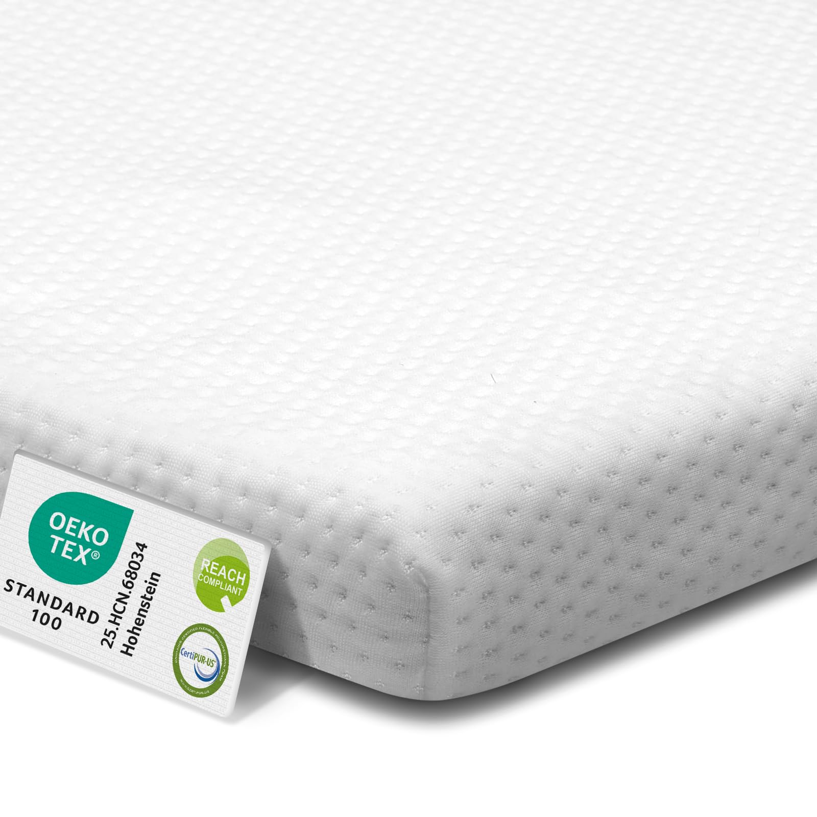 MENDALE Topper 120x200cm Gel Matratzen Topper H2&H3 6cm Hoch Kaltschaum Matratzentopper aus Bequemem Gelschaum, Abnehmbarem Bezug, Oeko‑TEX® Standard 100, Certipur-US, Reach Zertifiziert