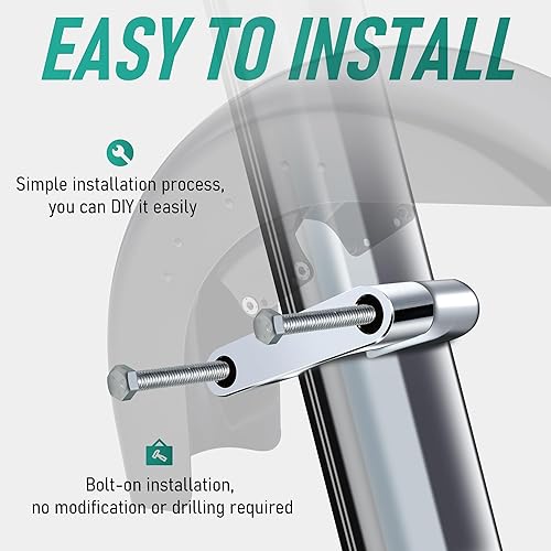 Miniatura 10 de MoKitDora Espaciadores de guardabarros delantero Touring para rueda envolvente de 21, 23, 26 pulgadas, compatible con Harley Road King Street Road