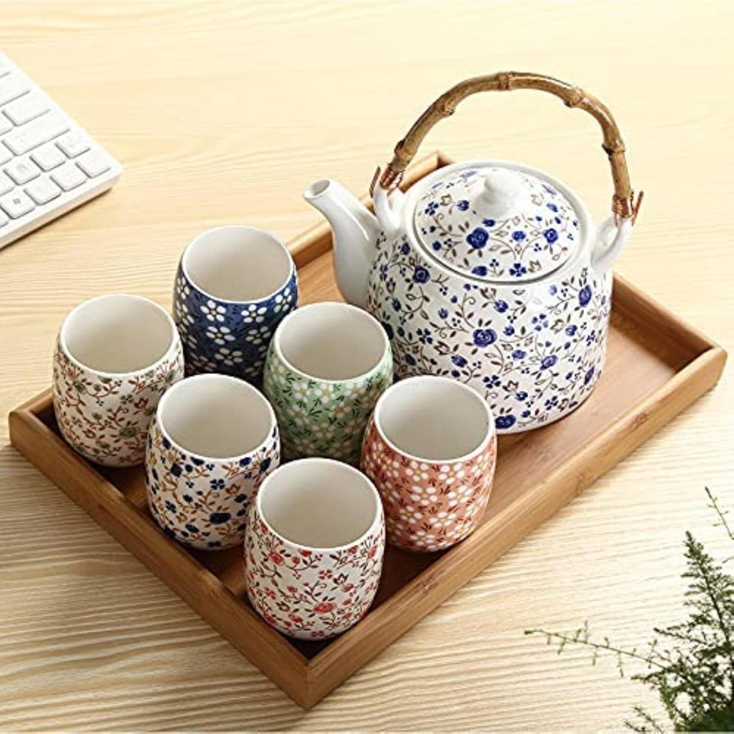 1 セット 伝統的な中国製陶器の急須とカップのセット、西施壺の 