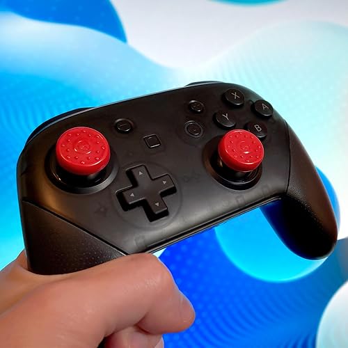 Miniatura 4 de KontrolFreek No-Slip Thumb Grips for Nintendo Switch Pro and Switch 2 Controller 4-Pack Red & Black