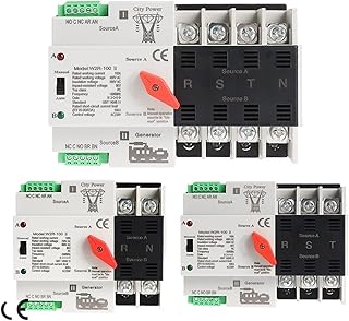 Rail 110V 220V 63A 100A Dual Power Automatic Transfer Switch 50/60Hz Grade Auto Or Manual Selection 1Pcs ZFUGEDRLI (Color : 4p 63a, Size : 110V)
