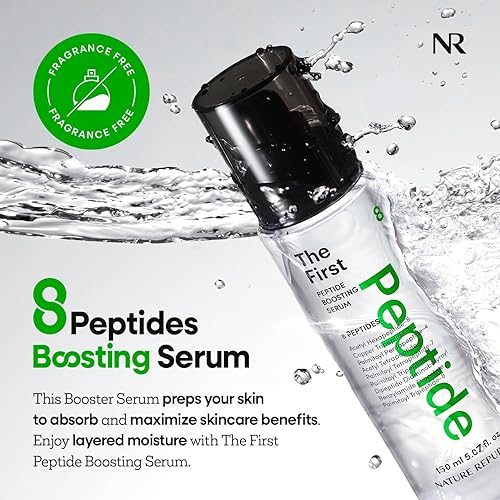 Miniatura 3 de Nature Republic The First Peptide Boosting Serum, 8 péptidos, niacinamida y triple complejo de ácido hialurónico, 17 aminoácidos, para todo tipo de