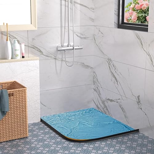 Miniatura 7 de Presa de agua para fregadero, ducha, umbral de agua, barrera de agua plegable de 0.47 pulgadas de alto, barrera de bloqueo de agua, protección