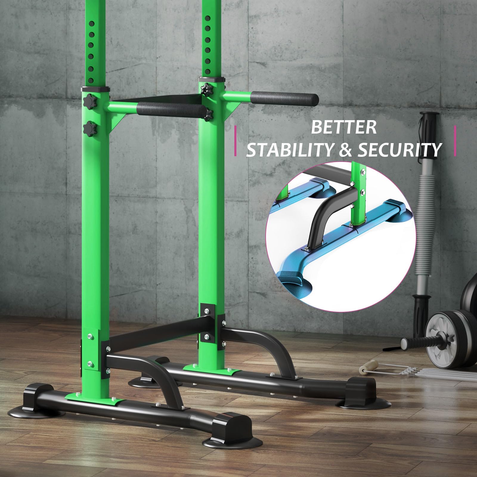 Power Tower DlandHome Per Allenamento - Stazione Trazione E Dip Regolabile | Portata 600LBS Nero - Foto 4