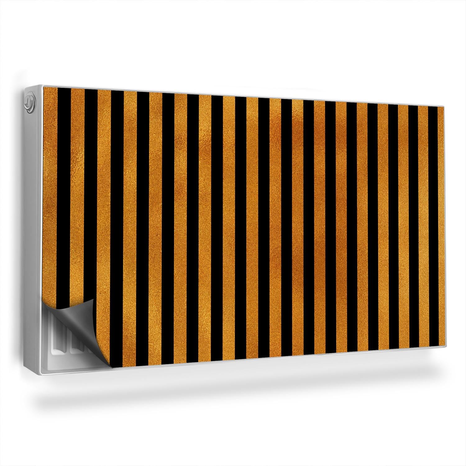 Couverture magnétique pour radiateur 110x60 cm motif lattes de bois verticales design