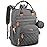 BabbleRoo Diaper Bag Backpack - Baby Essentials Travel Tote - Multi Function Water Resistant Diaper Bag, Travel Essentials Baby Bag with Changing Pad, Stroller Straps & Pacifier Case - Dark Gray