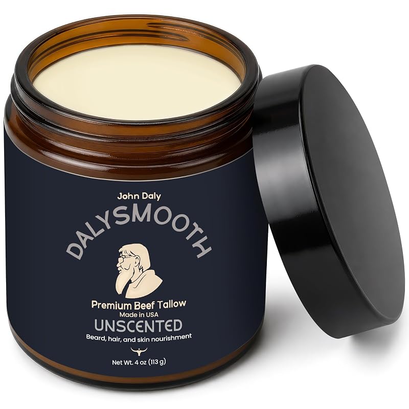 Bálsamo sem fragrância de sebo bovino para rosto e barba DALYSMOOTH John Daly, aproximadamente 113 g