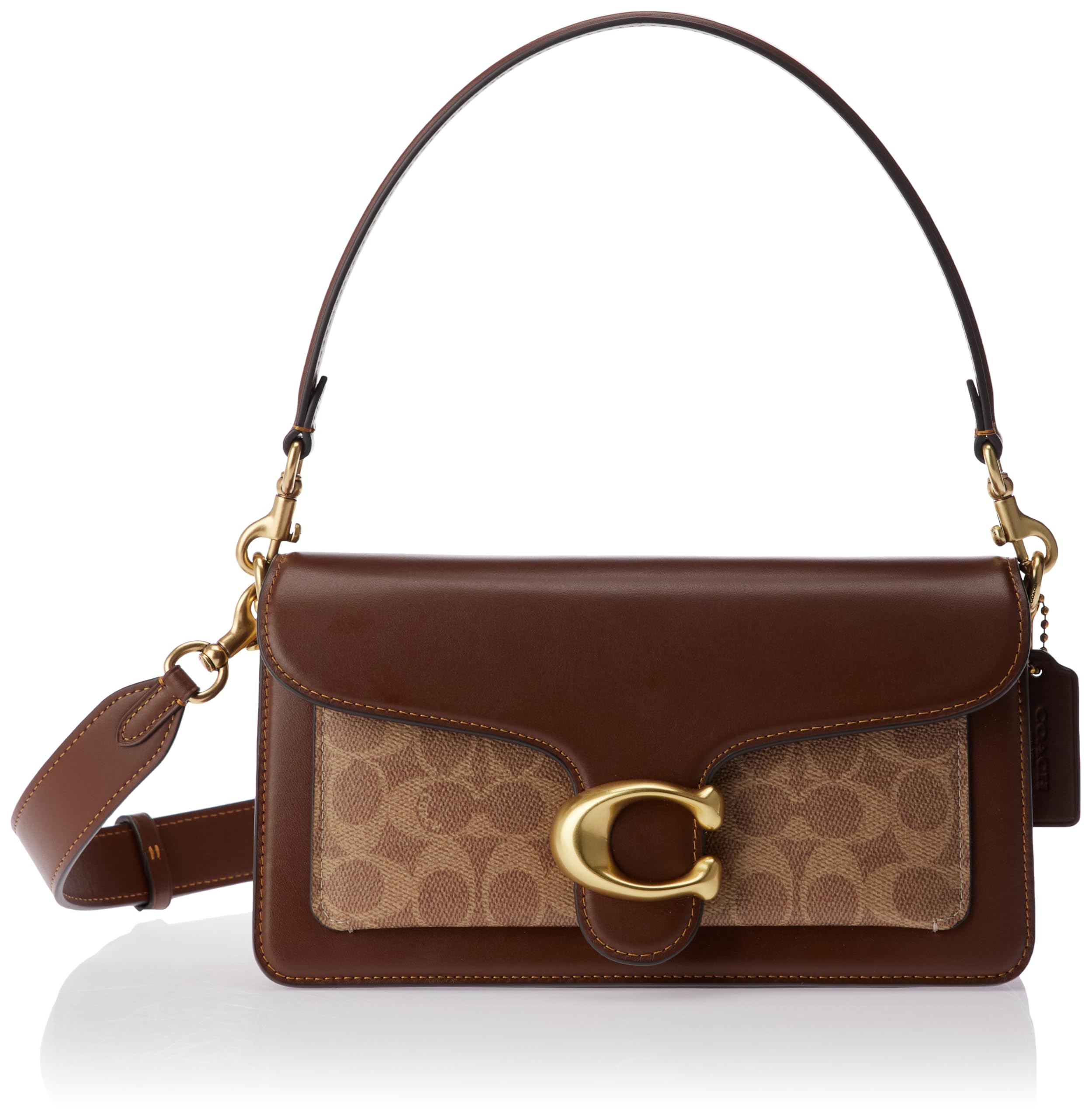 COACH Womens Tabby Shoulder Handbag One Size Brown Monogram