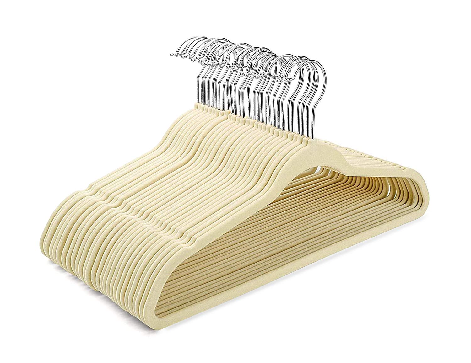 Buy HOUSE DAY Ivory Velvet Hangers 60 Pack, Premium Clothes Hangers Non