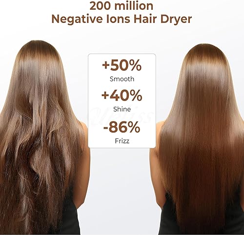 Miniatura 5 de Juego de estilizadores de secador de pelo, cepillo de aire caliente 5 en 1, rizadores y alisadores y voluminizadores Pro Kit, tecnología iónica,