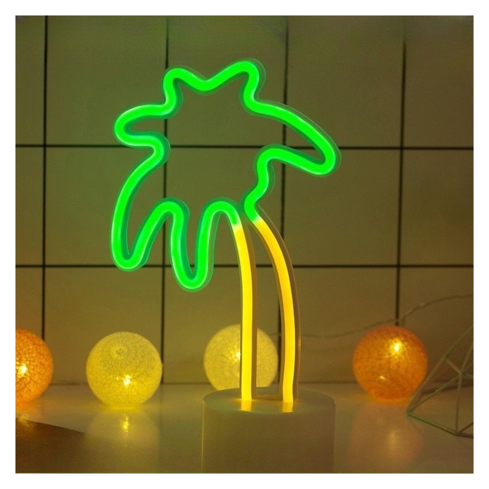 Indoor for neon decorations Cocktails Plam Tree Neon Sign For Beach Bar Pub Beverage Shop Wine Alcohol Man Cave Party Decor(30X18CM)