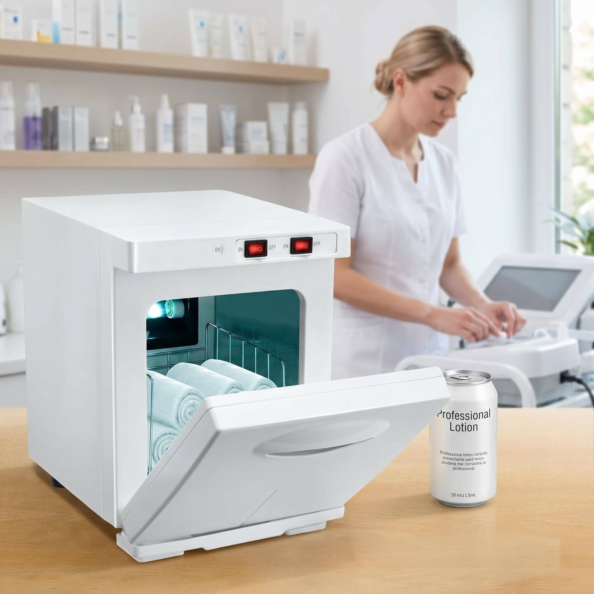 Professioneller Handtuchwärmer – 2-in-1-handtuchwärmer Aus Edelstahl Für Spa, Salon Und Zuhause | Schnelles Aufheizen Für Gesichtsbehandlungen Und Massagen Black 5 L