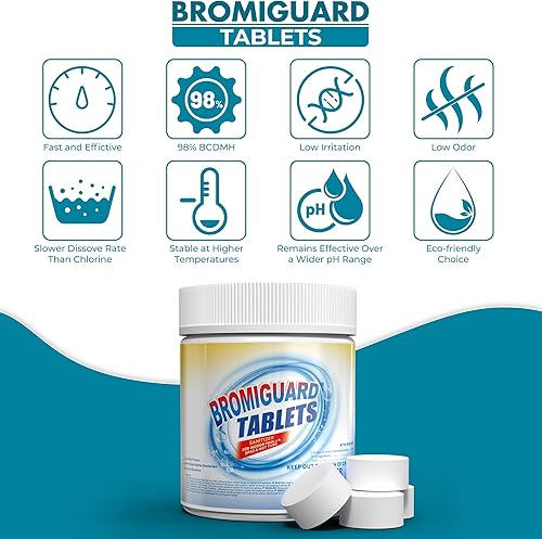 Miniatura 3 de Tabletas de bromo de 1 pulgada y 1.2 libras para bañera de hidromasaje de spa, desinfectante químico bromante para spas, jacuzzis o piscinas