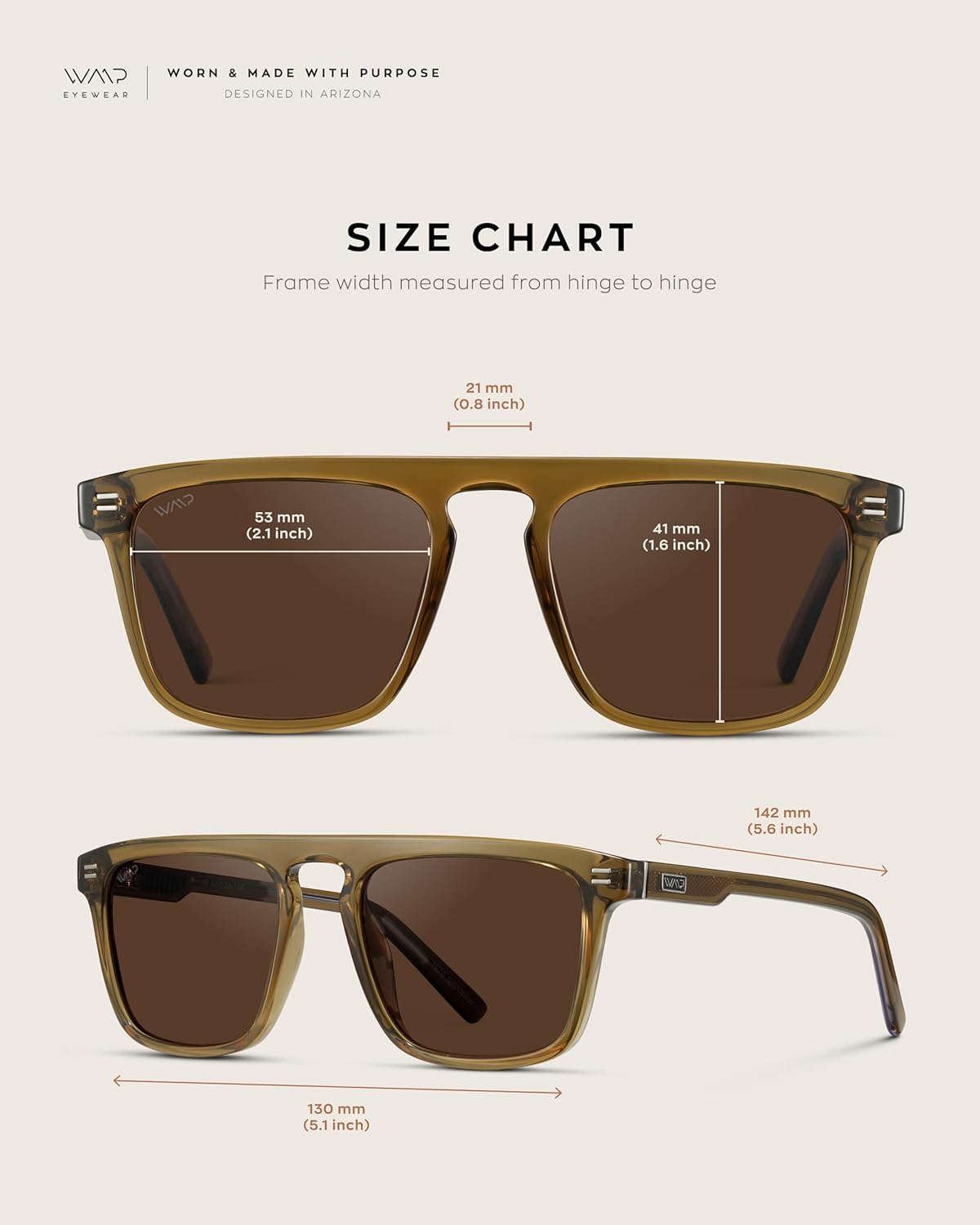 WearMe Pro WMP Eyewear - Men's Polarized Bold Geometric Flat Top, Key Hole Design, Acetate Frame Sunglasses - Image 7