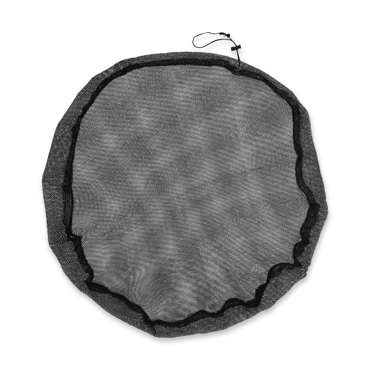 Lotsdonxia Black Polyester Rain Barrel Cover, Water Butt Mesh, 95 Cm Adjustable Round Net To Prevent Mosquitos And Debris