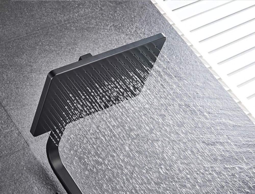 Huin Rubinetto per doccia Rubinetto per doccia nero Rubinetto per doccia in ottone da 8 pollici Rubinetti per miscelatore caldo e freddo