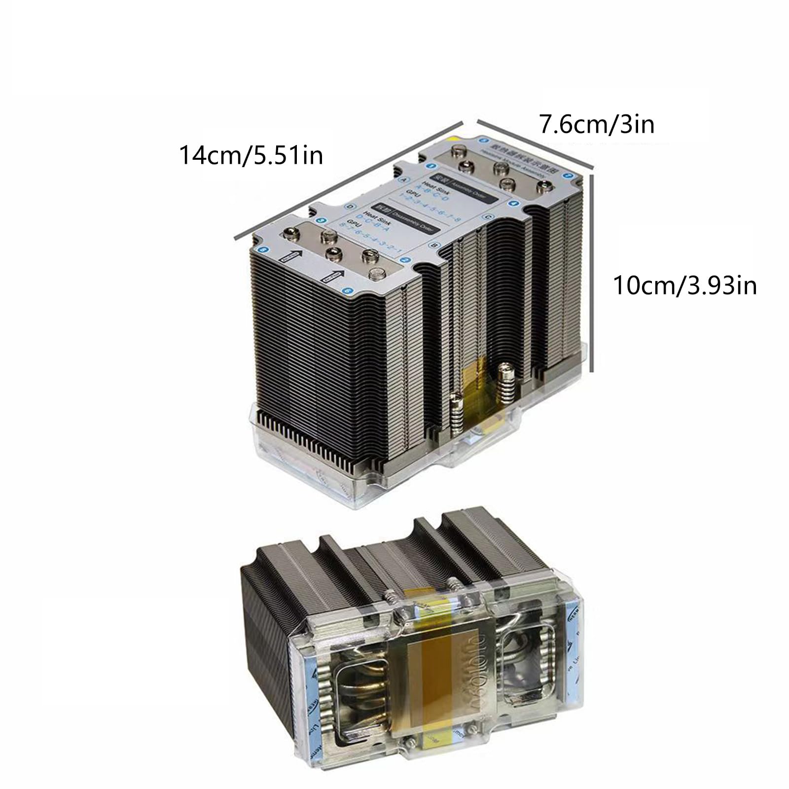 Disipador de calor industrial portátil de repuesto para ventilador de disipación de calor para V100 SXM2 GPU tarjeta gráfica ventilador disipador de calor