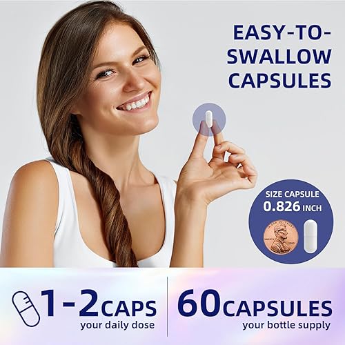 Miniatura 5 de Cápsulas para dormir de melatonina 15 en 1, ayudas naturales para dormir para adultos con melatonina 5 mg y glicinato de magnesio, apoyan la salud