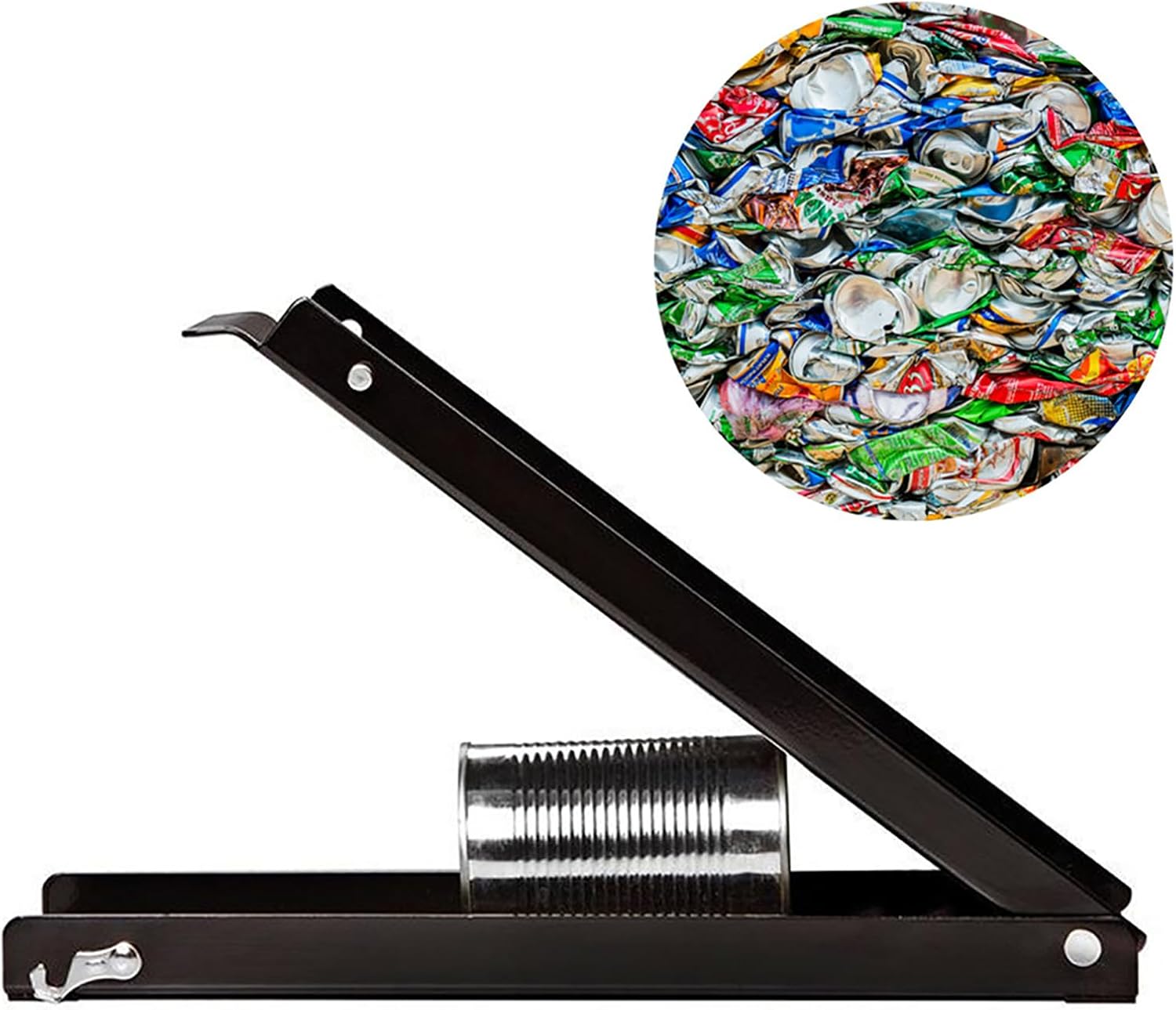 16oz Aluminum Can Crusher, Portable Aluminum Smasher Machine, Foot Operated Can Crusher, Smooth Inside and Durable Material, Saving Time and Effort, for Kitchen, Bar, Garage, Restaurant