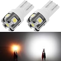 Vista 10 de PHINLION 194 foco LED amarillo ámbar súper brillante 168 2825 2827 T10 W5W miniatura focos LED de repuesto para luces de interior de coche, domo