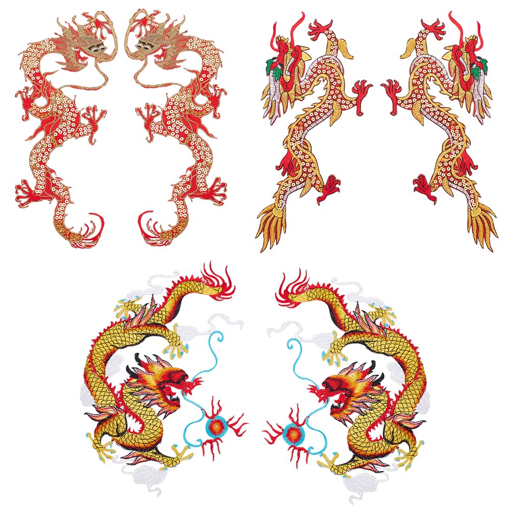 Écusson dragon brodé à coudre haute résistance pour customiser un sac ou vêtement